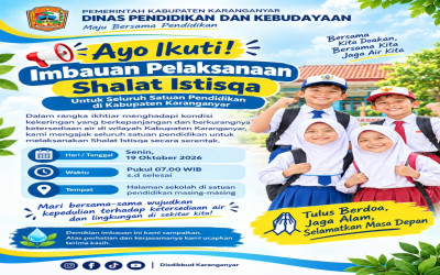 PENGUMUMAN ACARA SHOLAT MINTA HUJAN